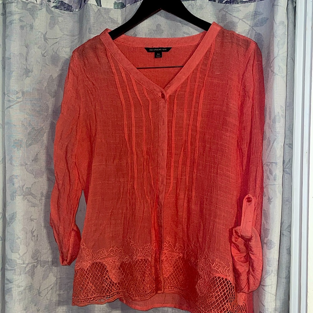 Peach blouse
